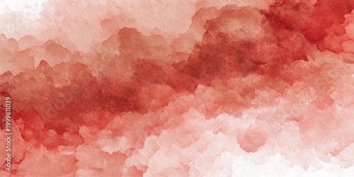 A grunge abstract watercolor background featuring a textured red and pink paint design on an old paper surface with a vintage macro art pattern