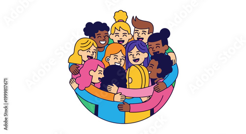 Diverse group of people holding hands in unity and solidarity.