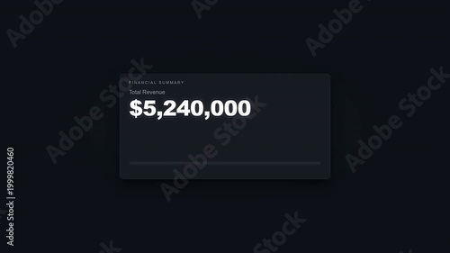Financial Dashboard with Motion Ticker Tape Displaying Market Data