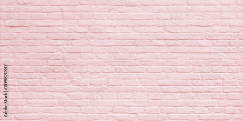 Canvastavla A textured pink and red brick wall background featuring a solid stone pattern of
