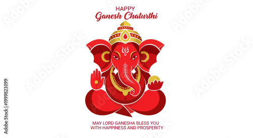 Lord Ganesha Happy Ganesh Chaturthi Indian Festival Celebration Decorative Art