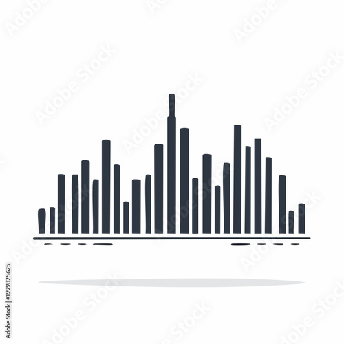 Abstract sound wave or equalizer graphic