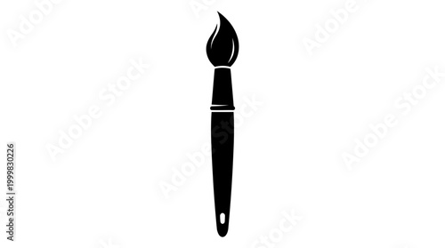 Black paint brush art tool.