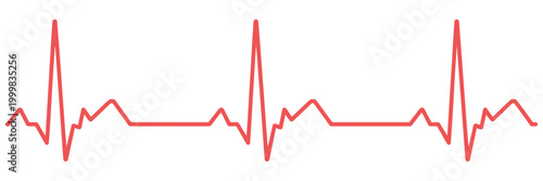 Heartbeat ECG Pulse Line Medical Icon Vector Illustration
