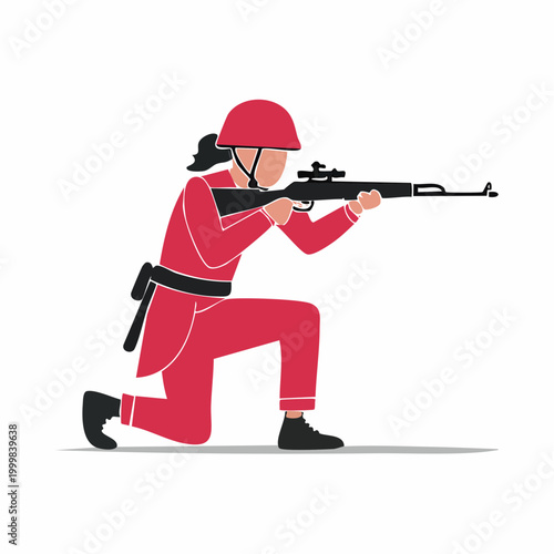 Soldier Aiming Rifle