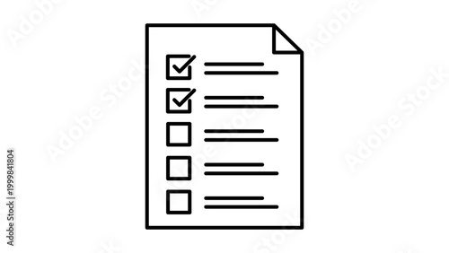 Foto Checklist Document Editable Stroke Vector Icon