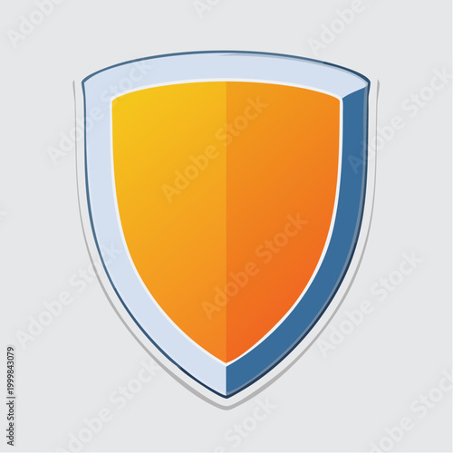 Free Download Orange and Blue Shield Icon - GFXLoad