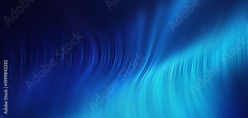 Vibrant cyan and dark blue abstract digital background with vertical light streaks resembling soundwaves or flowing energetic fiber optics
