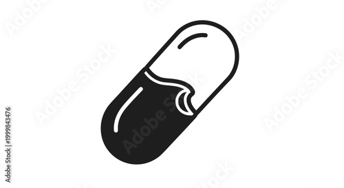Foto Black and White Capsule Illustration.