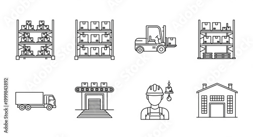 Warehouse and Logistics Icons Collection.