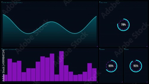 Dynamic Data Visualization Video Featuring Colorful Graphs and Charts with a Modern Motion Design Style