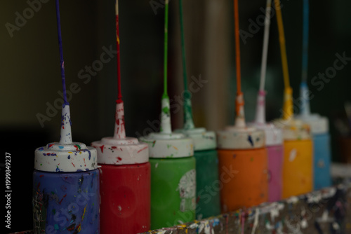 Colorful abstract palette with rainbow swatches and CMYK tones, showcasing creative design, printing choices, vibrant patterns, and artistic inspiration.
