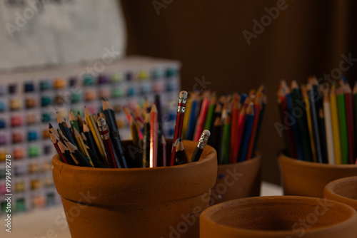 Colorful abstract palette with rainbow swatches and CMYK tones, showcasing creative design, printing choices, vibrant patterns, and artistic inspiration.
