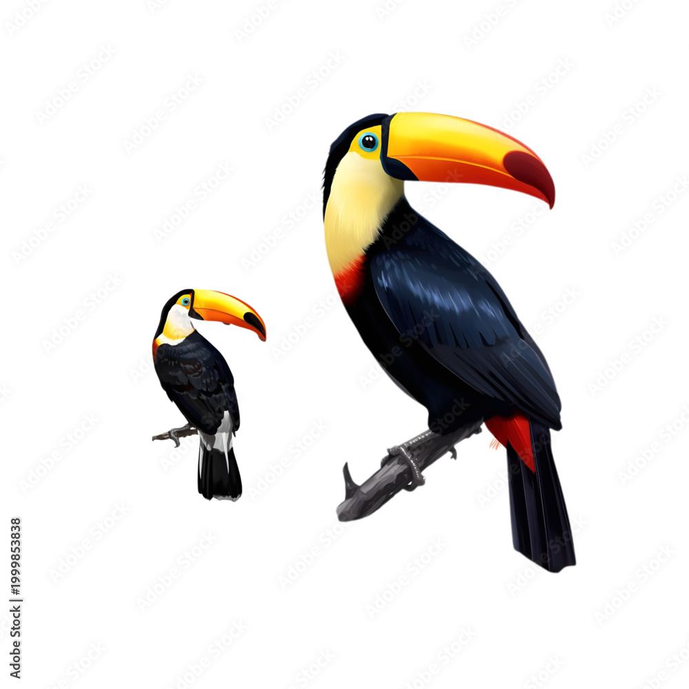 Obraz premium toucan isolated on white background