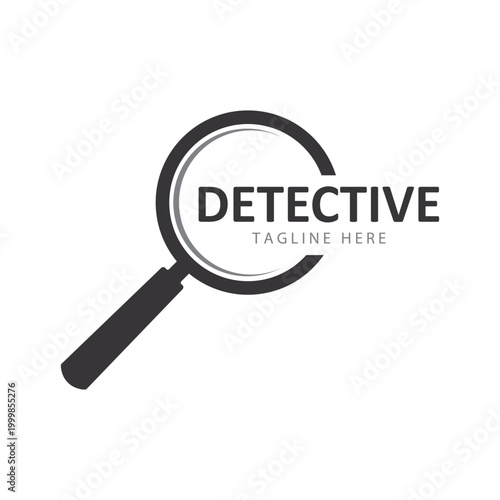 detective magnify logo design. searching logo