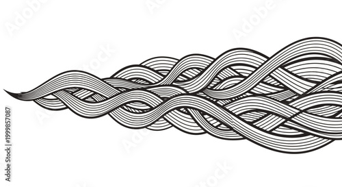 Εκτύπωση καμβά Abstract flowing wavy lines decorative element.