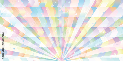 Abstract Pastel Rainbow Radial Sunburst Celebration Background