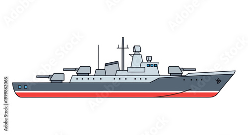 Modern Warship Illustration