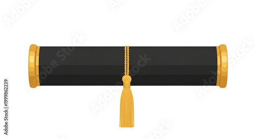 Graduation Diploma or Certificate Tube Vector