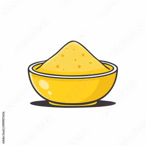 Yellow Powder in a Bowl