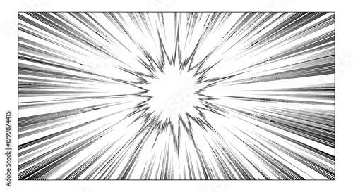 Black and white comic book style speed lines effect.