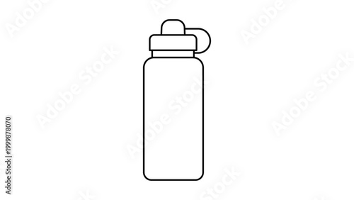 Canvastavla Minimalist Reusable Water Bottle Editable Stroke Vector Icon