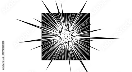 Black and white manga style comic book action speed lines.