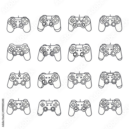Video Game Controllers Collection - Retro and Modern Styles
