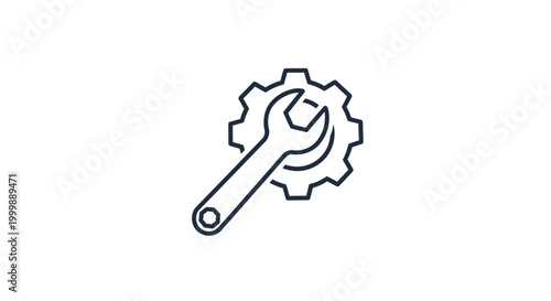 Mechanical icon showing a wrench and gear