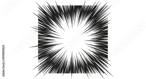 Abstract comic book speed lines explosion effect.