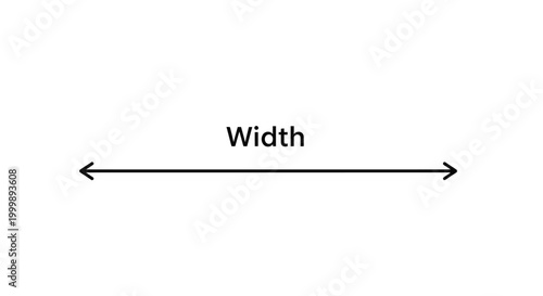 Foto Measurement width size scale indicator.