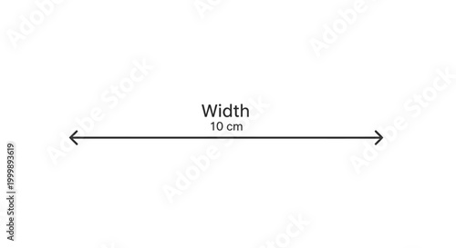 Tableau sur toile Measurement width size scale line.