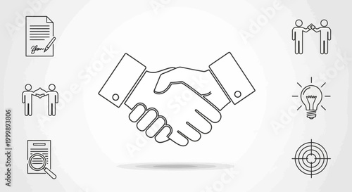 Handshake Business Partnership Agreement.