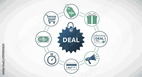 Business Deal Concept with Icons.