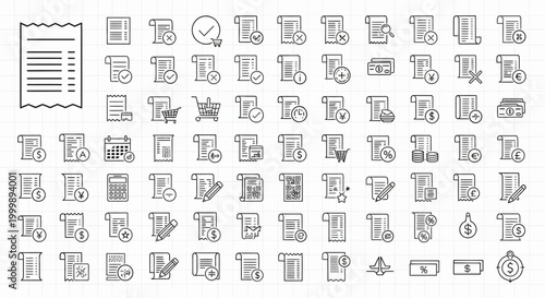 Alphabet letters and symbols icons.