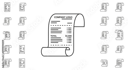 Invoice document with company logo.