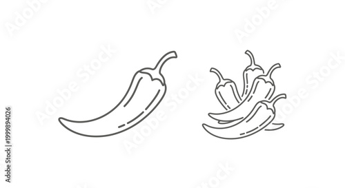 A group of hot chili peppers.