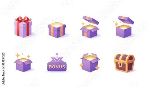 Realistic gift box with red ribbon bow vector present for holiday birthday and sales promotion isolated