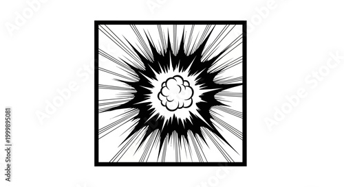 Comic book style explosive action effect illustration.