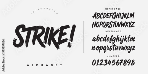 Strike Powerful Brush Script Font for Sport Logo Action Poster and Urban Streetwear Branding Design