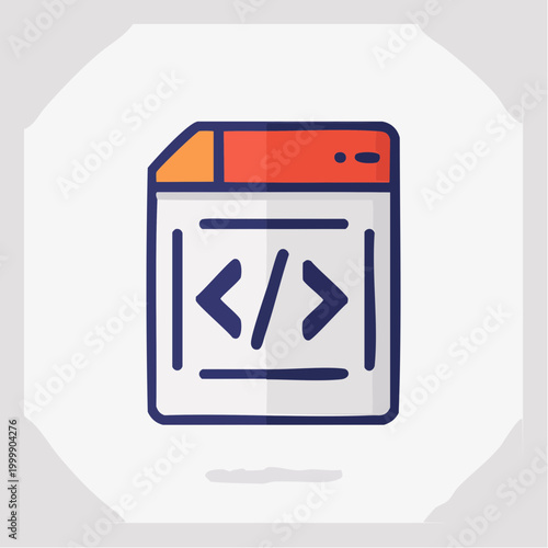 Coding Icon with Angle Brackets