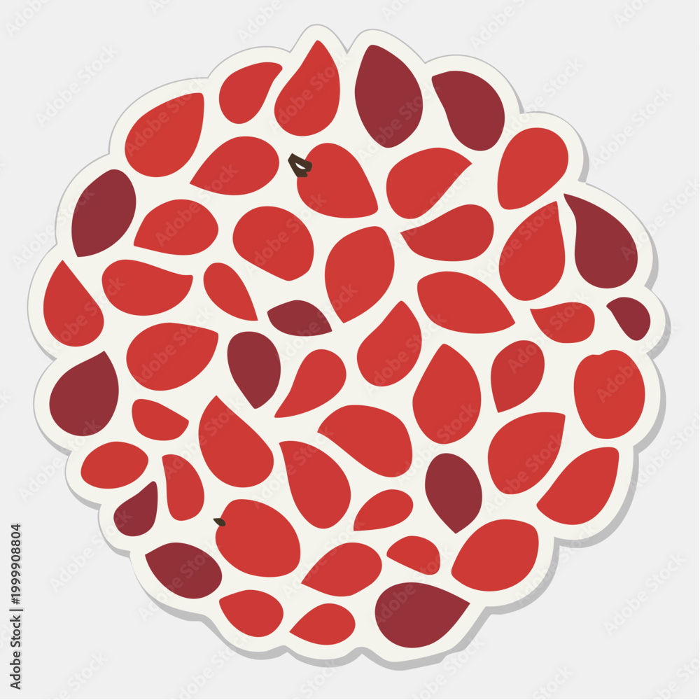Fototapeta premium Abstract Red Pomegranate Seeds Pattern