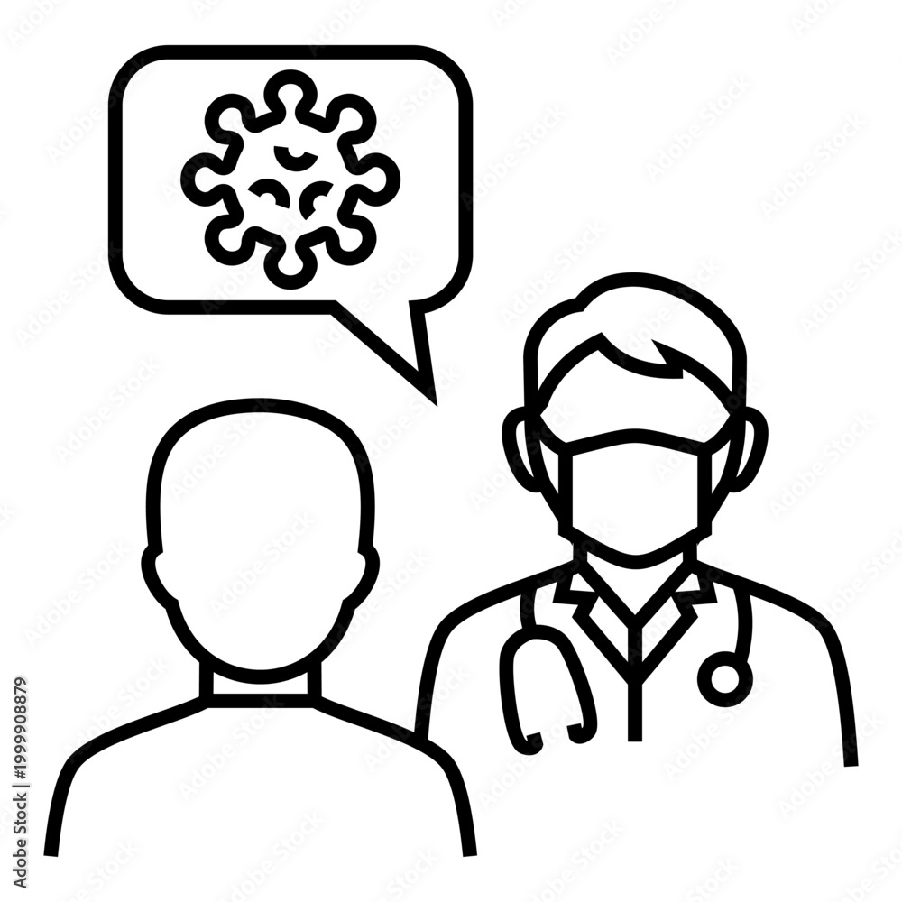 Obraz premium Doctor Consultation About Viral Infection Symptoms