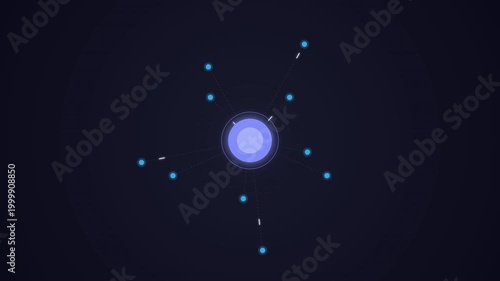 Abstract cosmic explosion with luminous particles and glowing core