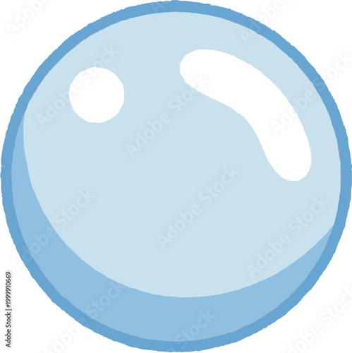 single blue soap bubble
