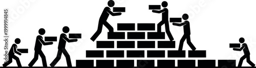 Evolution of man a symbolic representation of human development and progress