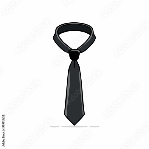 Black Necktie Illustration