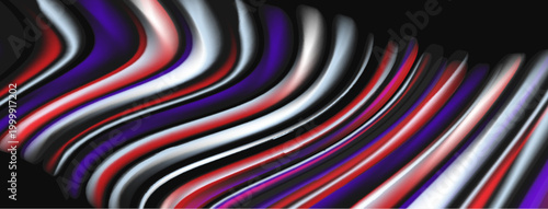 Abstract waves, vibrant colors, dynamic composition. Smooth curves create flowing patterns, contrasting light, dark areas.