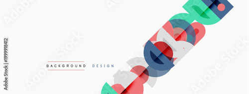 Abstract geometric design. Overlapping colorful rectangles create dynamic visual effect. Minimalist style, clean lines, modern aesthetic.