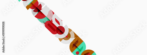 Colorful text spells google diagonally across white background. Letters overlap, creating layered visual effect. Simple, modern design.